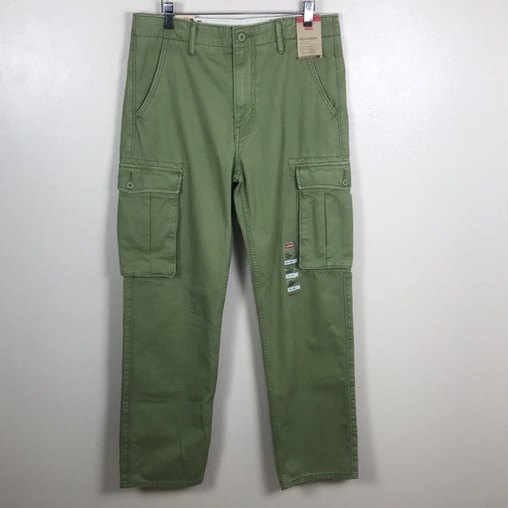Levi's Men's 31x32 Olive Ace Cargo Pants Utility Y2K NEW‎